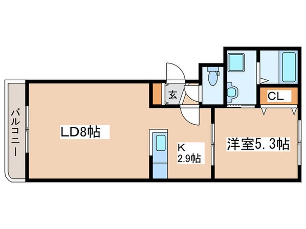 グランメール美園1-5の物件間取画像